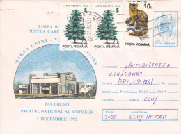 BUCHAREST - NATIONAL PALACE OF THE CHILDREN,COVER STATIONERY,1995,ROMANIA - Brieven En Documenten