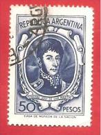 ARGENTINA - USATO - 1955 - José Francisco De San Martín (1778-1850) - 50 M$n - Michel AR 631 - Oblitérés