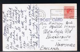 RB 934 - 1947 Postcard - Diving For Pennies Nassau Bahamas - 2d Rate To Bournemouth UK With Tourist Slogan - Bahama's