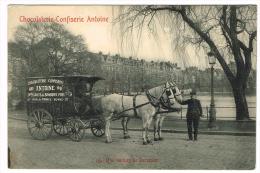 "Bruxelles - Une Voiture De Livraison (attelage) Chocolaterie-Confiserie Antoine" - Old Professions