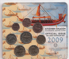 Officia-Original-Authentic  Blister With All 2009 EURO Coins  BU!! - Greece