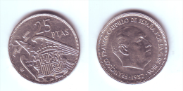 Spain 25 Pesetas 1957 (69) - 25 Peseta