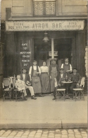 CPA PHOTO CAFE RUE D´AVRON - Arrondissement: 20