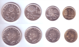 Spain 4 Coins Lot 1980 (82) World Cup Soccer Games Spain 1982 - 100 Peseta