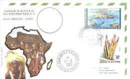 82270 )Viaggio In Africa Di S.S Giovanni Paolo 2 - Volo Abidjan - Roma - Altri & Non Classificati