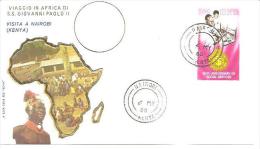 82271 ) Viaggio In Africa Di S.S  Giovanni Paolo 2 - Visita A Nairobi ( Kenya) - Otros & Sin Clasificación