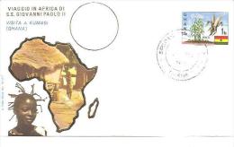 82273 )  Viaggio In Africa Di S.S  Giovanni Paolo 2 - Visita A Kumasi ( Ghana) - Autres & Non Classés