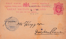 00741 Enteropostal Londres A Hamburg 1910 - Cartas & Documentos