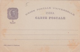 00746 Enteropostal De1848-1898 Centenario Da India Sin Circular - Inde Portugaise