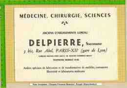 BUVARD : Medecine Chirurgie DELPIERRE  Paris - Chemist's
