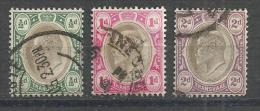 TRANSVAAL 1902-1903 3 DIFFERENT - USED OBLITERE GESTEMPELT USADO - Transvaal (1870-1909)