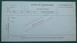 Télégramme COURS D'INSTRUCTION Modèle N°698 ETABLISSEMENT PIGIER SPECIMEN - Telegraphie Und Telefon