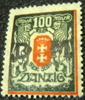 Danzig 1923 Arms 100m - Mint - Dienstzegels