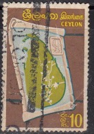 Ceylon, Sri Lanka  Used 1964, 10r Map , As Scan - Sri Lanka (Ceylon) (1948-...)