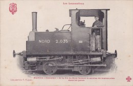 ¤¤  -   Les Locomotives   -  Machine " Cabestan " De La Compagnie Du Nord   -  ¤¤ - Trains
