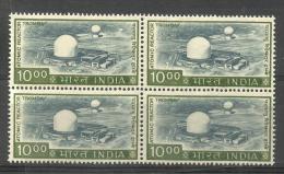 INDIA, 1976, DEFINITIVES Definitive,,1000 ONLY, No Rs,  Atomic Reactor, Perf/Denteles 14.5,  Block Of 4, MNH, (**) - Unused Stamps