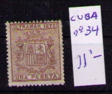 Cuba Edifil Nº 34 - Kuba (1874-1898)