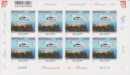 Monaco Mi 3007 First Mail Flight With Electric Plane Monaco-Nice - Plane MC30-E Over Monaco - 2010 - Full Sheet * * - Unused Stamps