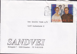 Denmark SANDVEI Graasten 1992 Cover Brief Silberhochzeit Silver Wedding Queen Königin Margrethe & Prinz Henrik - Cartas & Documentos