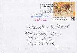 Denmark Schlerose Slogan 2001 Cover Brief Pegasus Gemälde Von Kurt Trampedach - Brieven En Documenten