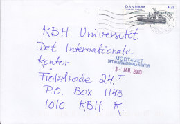 Denmark 2003 Cover Brief Inselfähre Island Ferry "Hjarnø" - Cartas & Documentos