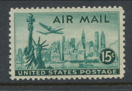 USA 1947 Air Mail Scott # C35. Statue Of Liberty And New York Skyline, MNH (**) - 2b. 1941-1960 Nuevos