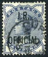 Great Britain O3 Used 1/2p Slate Blue Victoria Official From 1885 - Servizio