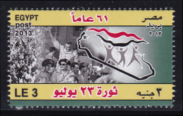 Egypt - 2013 - ( 61th Anniversary Of The Revolution Of 23 July 1952 - Pres. Gamal Abd El Nasser ) - MNH (**) - Nuevos