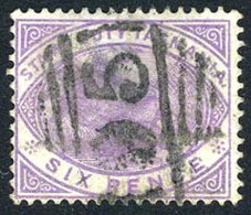 Tasmania AR26 Used 6p Postal Fiscal Stamp (Duck-billed Platypus) From 1880 - Gebraucht