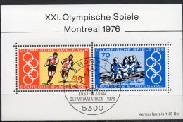 Olympiade Montreal 1976 BRD Block 12 SST 3€ National-Farbe Feld-Hockey Rudern Bf M/s Sport Bloc Olympic Sheet Of Germany - Ete 1976: Montréal