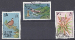 Jungferninseln 3 X O Gestempelt Siehe Scan, 1st Annual Open Chess Tournament 1988 602, Birds Marmi Dove 501, Pinguin 703 - British Virgin Islands