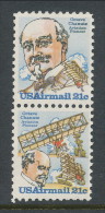 USA 1978 Air Mail Scott # C93-C94 Vert.Pair.  Octave Chanute Issue. MNH(**) - 3b. 1961-... Ungebraucht