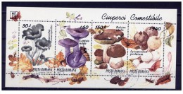 Romania - 1994 - Usato - Funghi - Mi Block 292 - Gebruikt