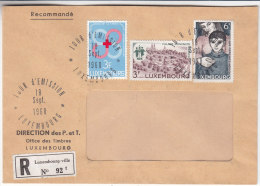 Croix Rouge - Luxembourg - Lettre Recommandée De 1968 - Storia Postale