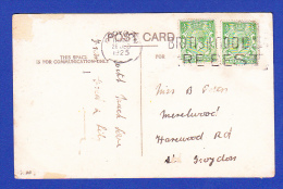 CARTE POSTALE - FLOURS FOR YOUR BIRTHDAY ---  CACHET   BROYDON - 26.DEC.1925  -  2 SCANS - Covers & Documents