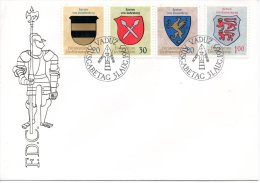 LIECHTENSTEIN. N°399-402 Sur Enveloppe 1er Jour (FDC) De 1965. Armes Nobles. - Briefe U. Dokumente