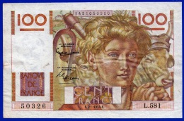 BILLET BANQUE DE FRANCE MONNAIE TTB+ 100 FRANCS JEUNE PAYSAN TYPE 1945 DU 7.1.1954 N° 50326 L.581 - NOTRE SITE Serbon63 - 100 F 1945-1954 ''Jeune Paysan''