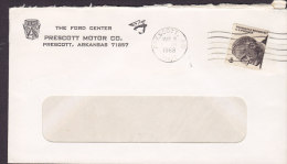 United States FORD CENTER PRESCOTT MOTOR Co. Prescot 1968 Cover Brief Fanklin D. Roosevelt Stamp - Covers & Documents