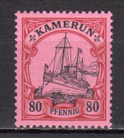 (SA0910) CAMEROUN, 1900 (80 Pf., Dark Carmine And Black On Rose, Without Watermark). Mi # 15. MNH** Stamp - Camerún