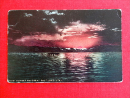 Utah > Salt Lake  Sunset On Great Salt Lake  1916 Cancel -  Ref  1041 - Salt Lake City