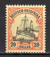 (SA0912) GERMAN EAST AFRICA, 1911 (20 H., Orange And Black On Yellow). Mi # 34. MNH** Stamp - Afrique Orientale