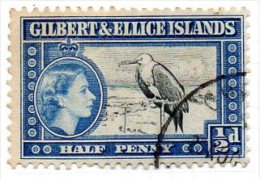 Gilbert & Ellice Islands QEII 1956 ½d Frigate Bird Definitive, Fine Used (A) - Gilbert- Und Ellice-Inseln (...-1979)