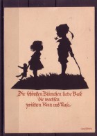 Künstler AK Georg Plischke: Die Schönsten Blümchen....... Karte Gel. 1936 - Silhouettes