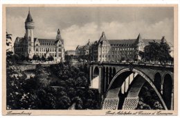 CP, LUXEMBOURG, LUXEMBOURG VILLE, Pont-Alolphe Et Caisse D'Epargne, Vierge - Luxembourg - Ville