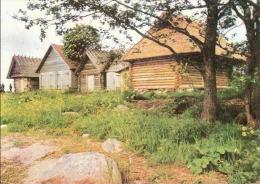 Boat - Sheds At Altj. Estonian MNH Postcard - Invasi D'acqua & Impianti Eolici