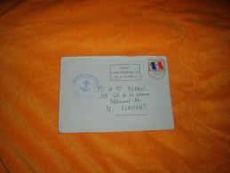ENVELOPPE CIRCULEE UNIQUEMENT  DE 1966 / BREST VERS CLAMART / MARINE NATIONALE. /  CACHETS + TIMBRE. - Military Postage Stamps