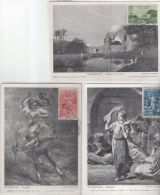 Lot 3 Cartes Maximum Oran Oeuvre Sociale De L'armée 1957 - Storia Postale