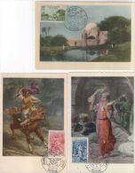 Lot 3 Cartes Maximum Alger Oeuvre Sociale De L'armée 1957 - Briefe U. Dokumente