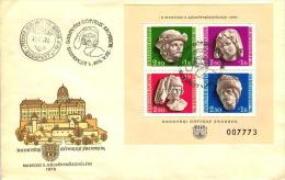 HUNGARY-1976.FDC Souv.Sheet II.- 49th Stampday/Gothic Sculptures Buda Castle Mi Bl.118 - FDC