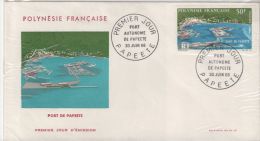 Fdc 1966 Port Autonome De Papeete - Lettres & Documents